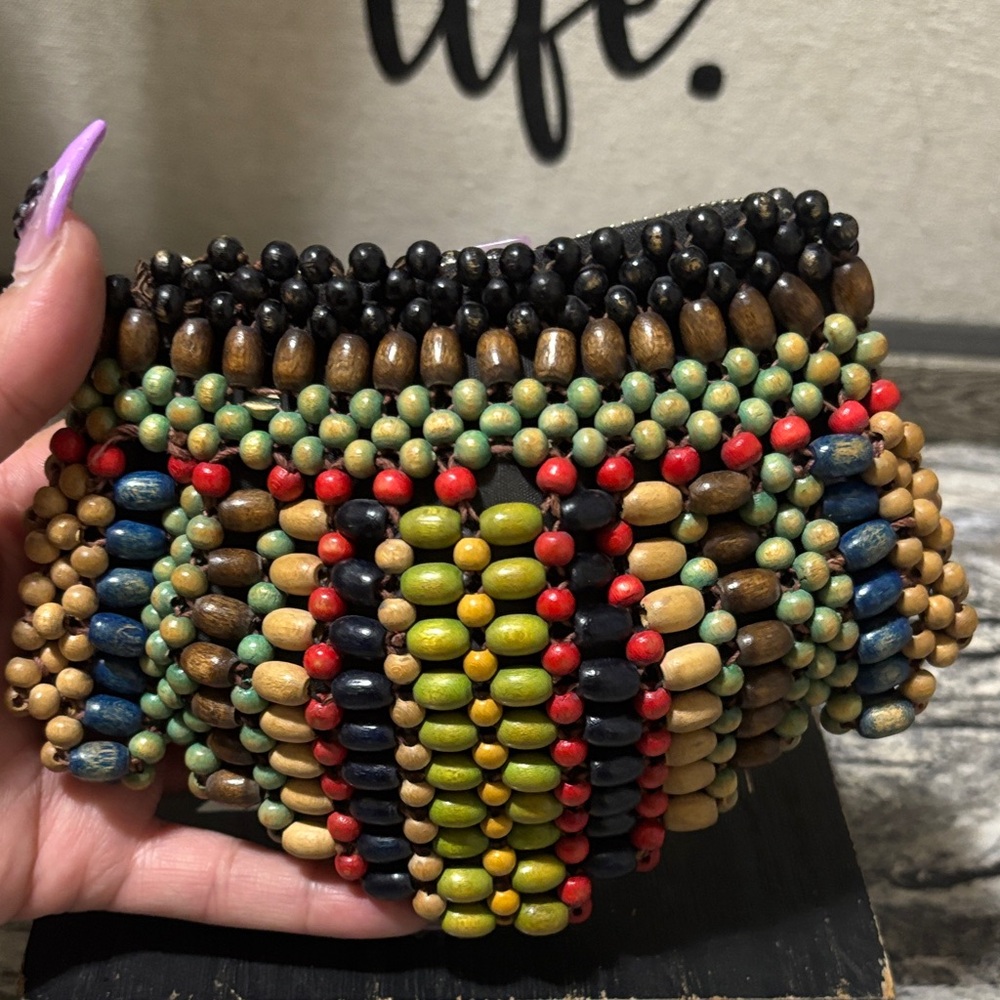 Multicolor Beaded Clutch